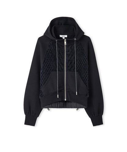 Adjustable Waist Mixed Sweatshirt