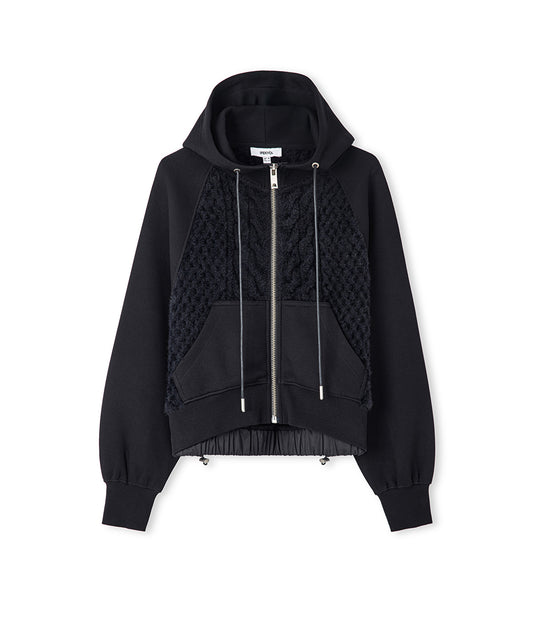 Adjustable Waist Mixed Sweatshirt