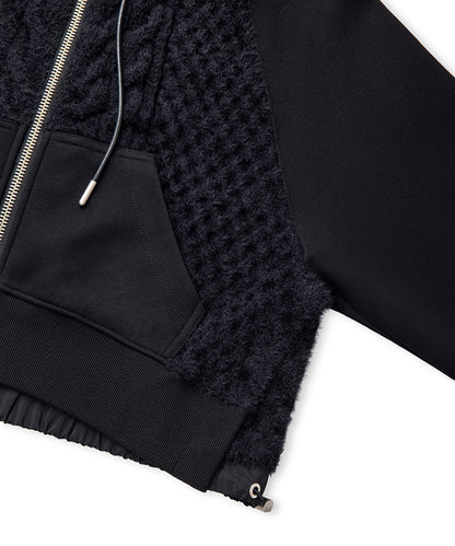 Adjustable Waist Mixed Sweatshirt