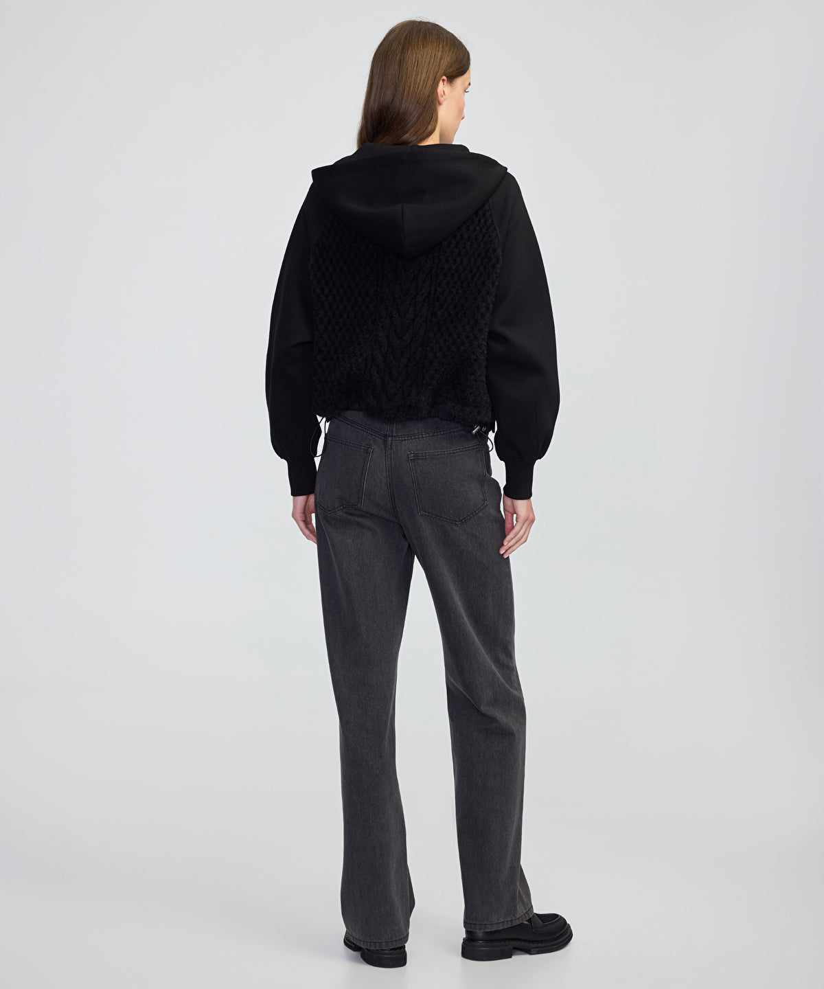 Zoomed Adjustable Waist Mixed Sweatshirt