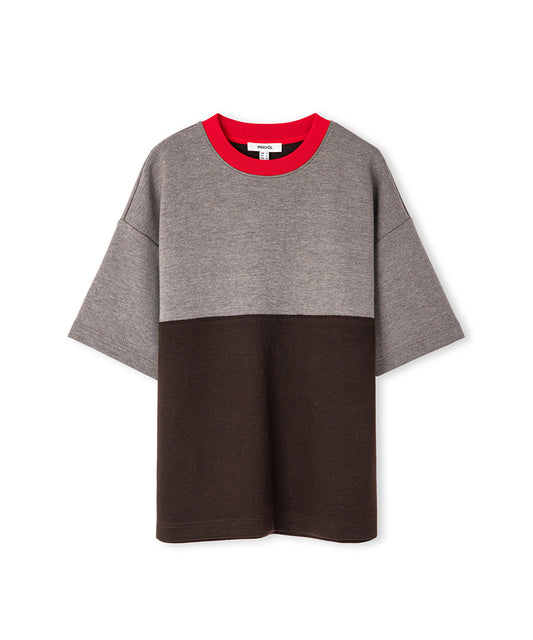 Contrast Collar Color-Block Sweatshirt