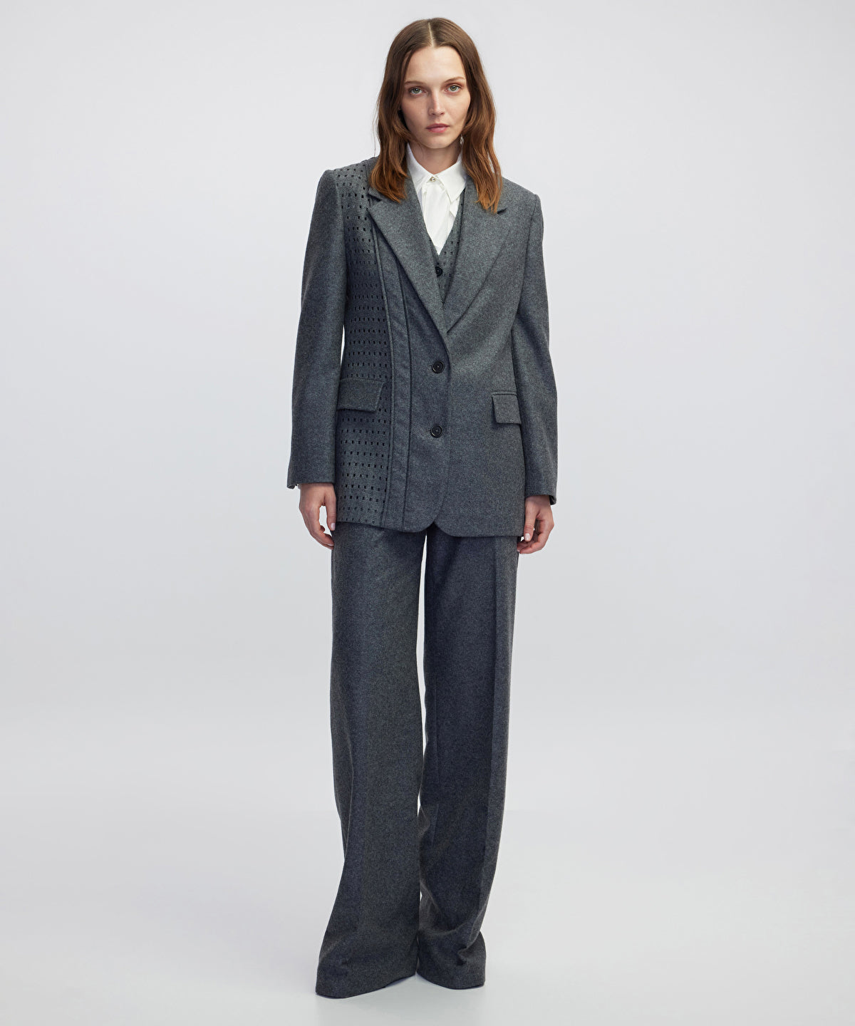Cutout Blazer with Shoulder Pads
