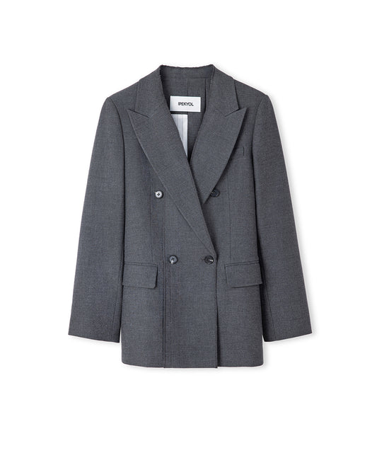 Button-Back Raw-Edge Blazer