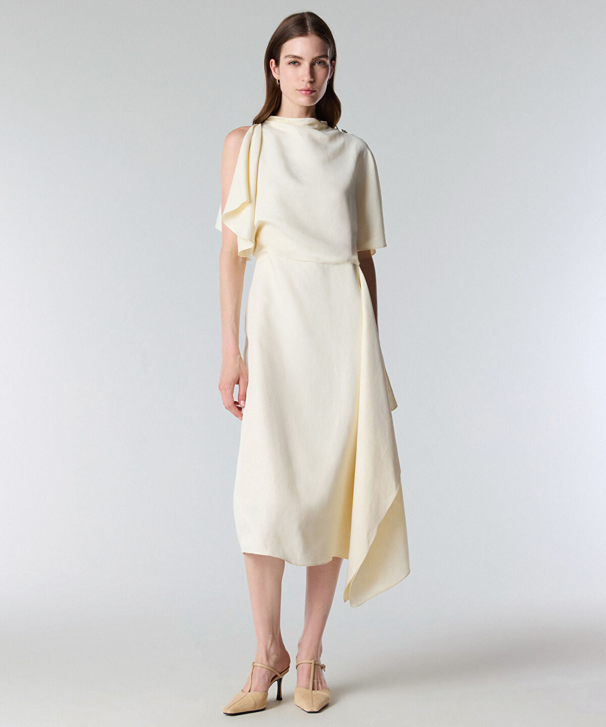 Zoomed Embellished Asymmetric Dress