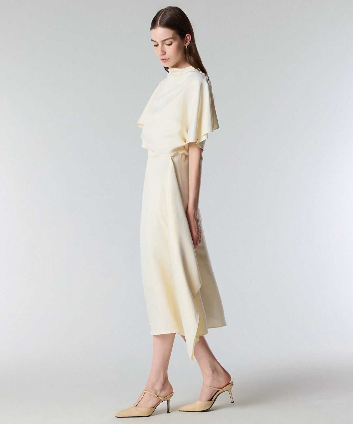 Zoomed Embellished Asymmetric Dress