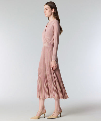 Lurex Knit Wrap Dress