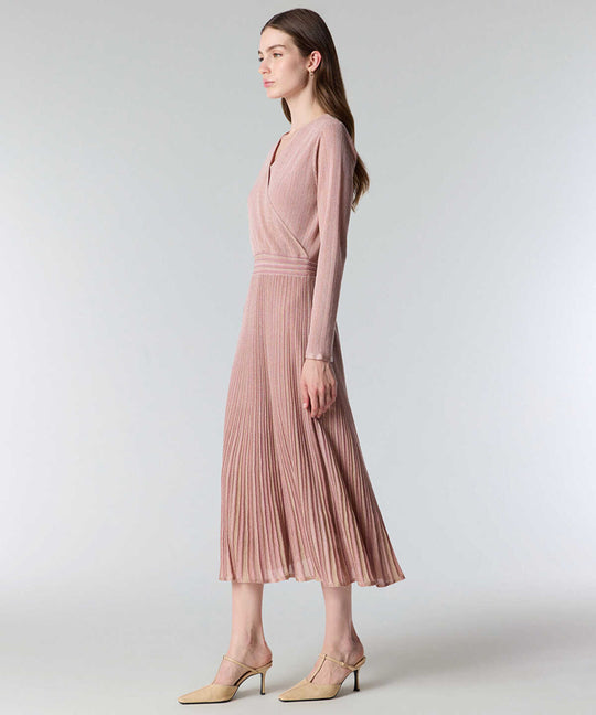 Lurex Knit Wrap Dress
