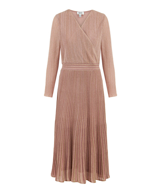 Lurex Knit Wrap Dress