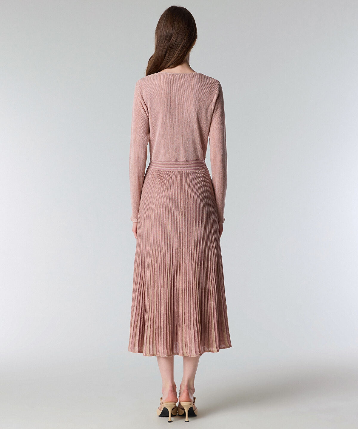 Lurex Knit Wrap Dress