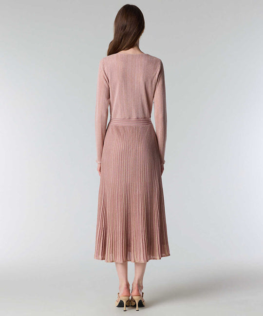 Lurex Knit Wrap Dress