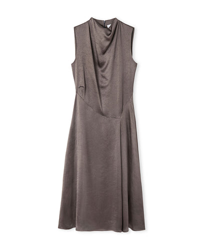 Cowl-Neck Midi Dress