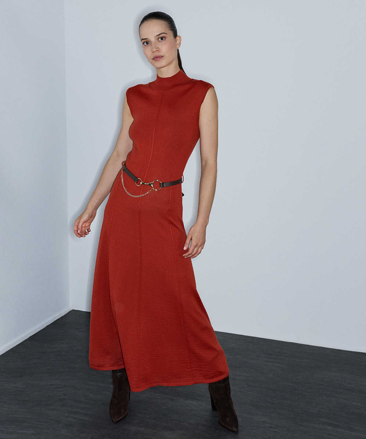 Belted Knit Dress