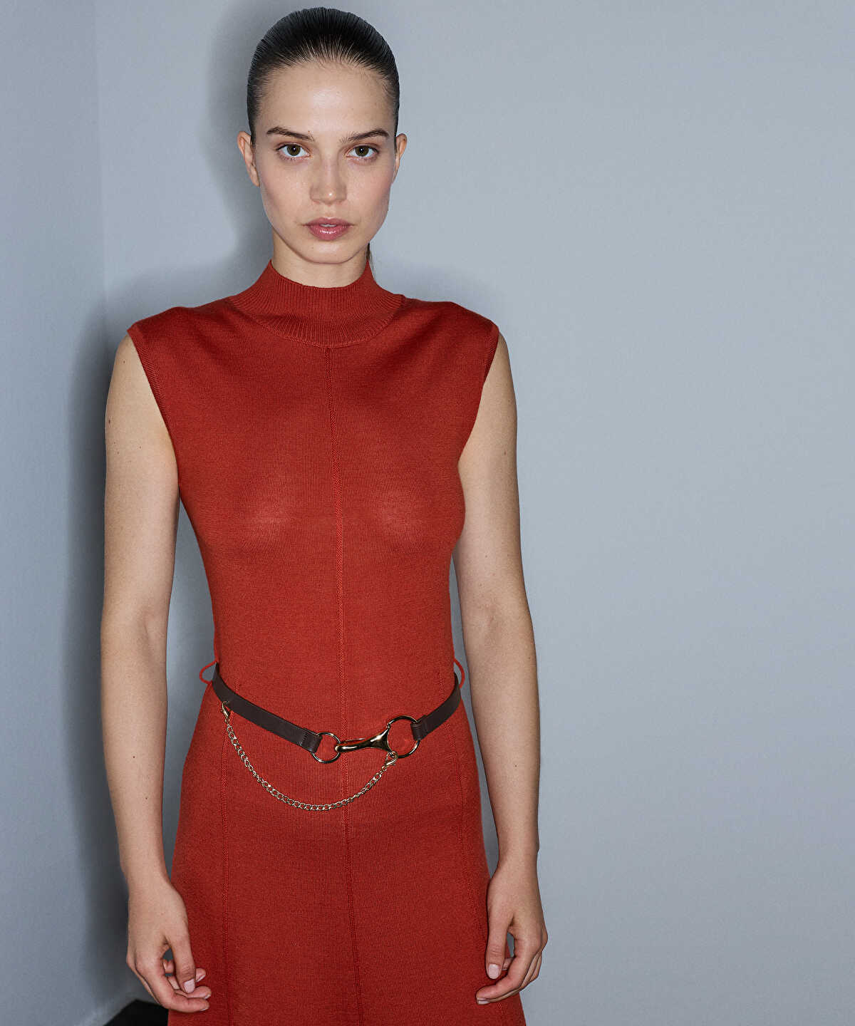 Belted Knit Dress