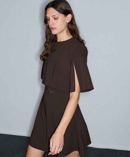 Two-Piece Dress With Chain Belt