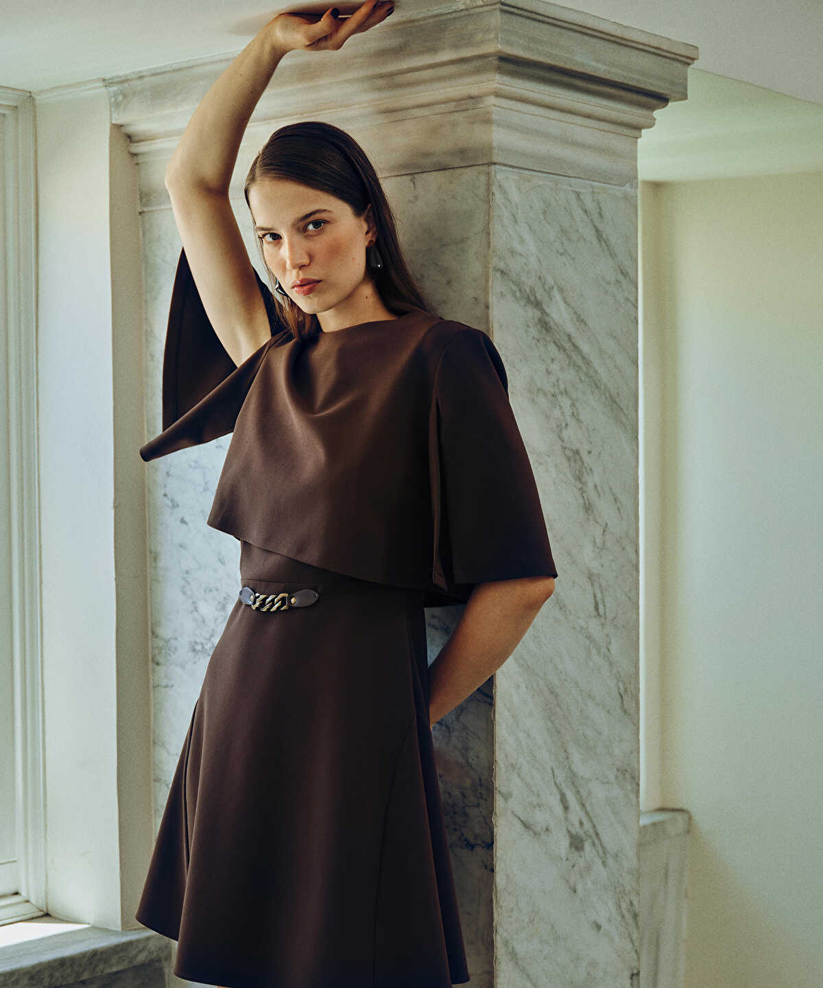 Two-Piece Dress With Chain Belt