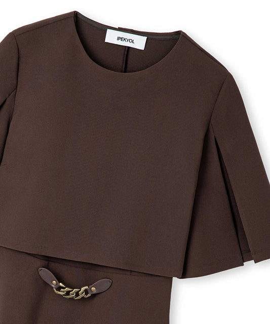 Two-Piece Dress With Chain Belt