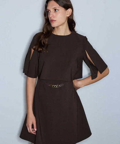 Two-Piece Dress With Chain Belt