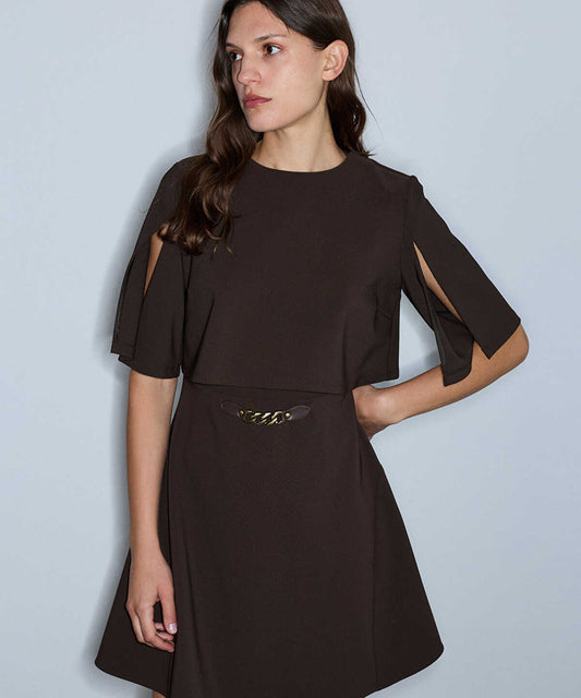Two-Piece Dress With Chain Belt