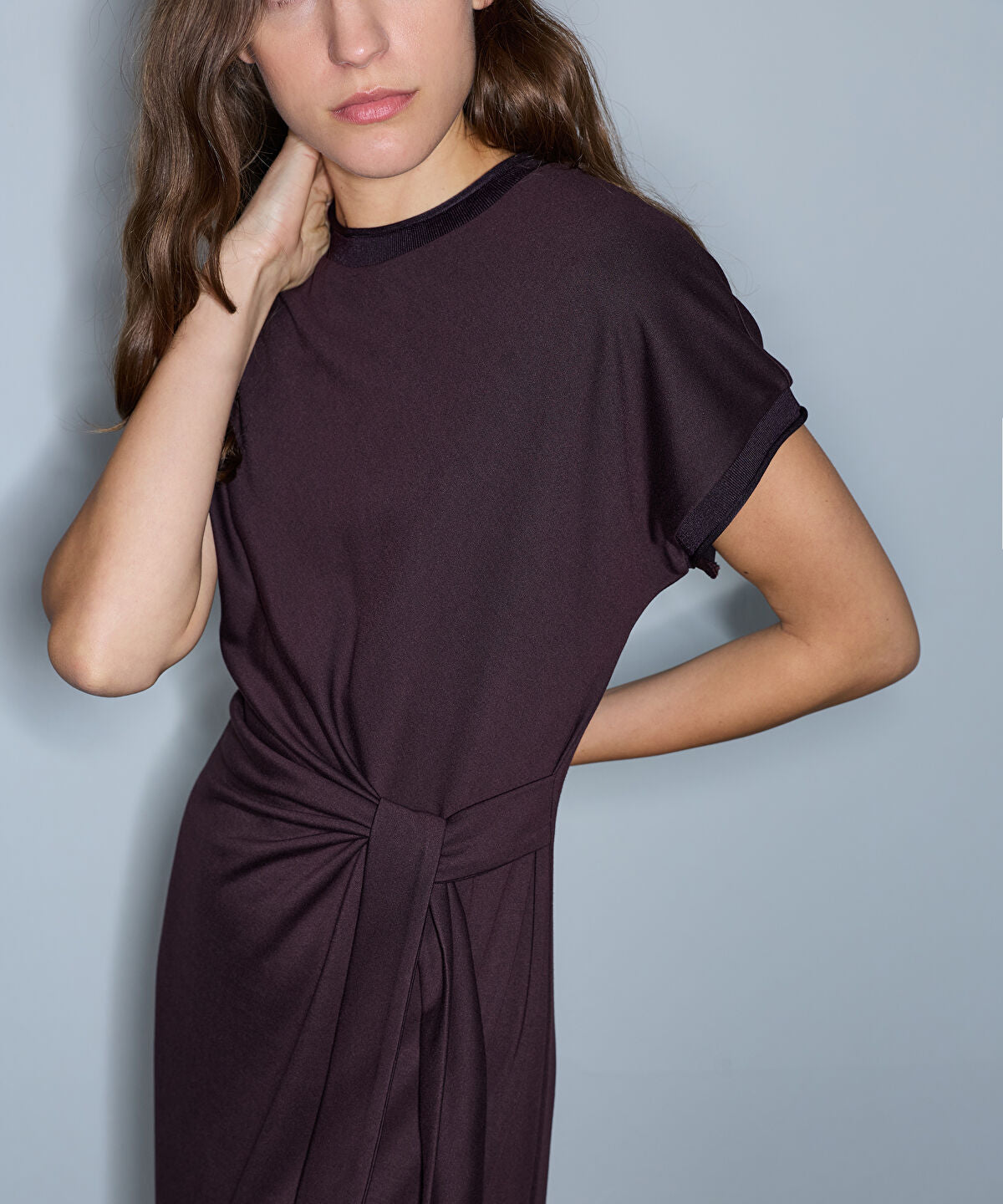 Tie-Waist Jersey Dress