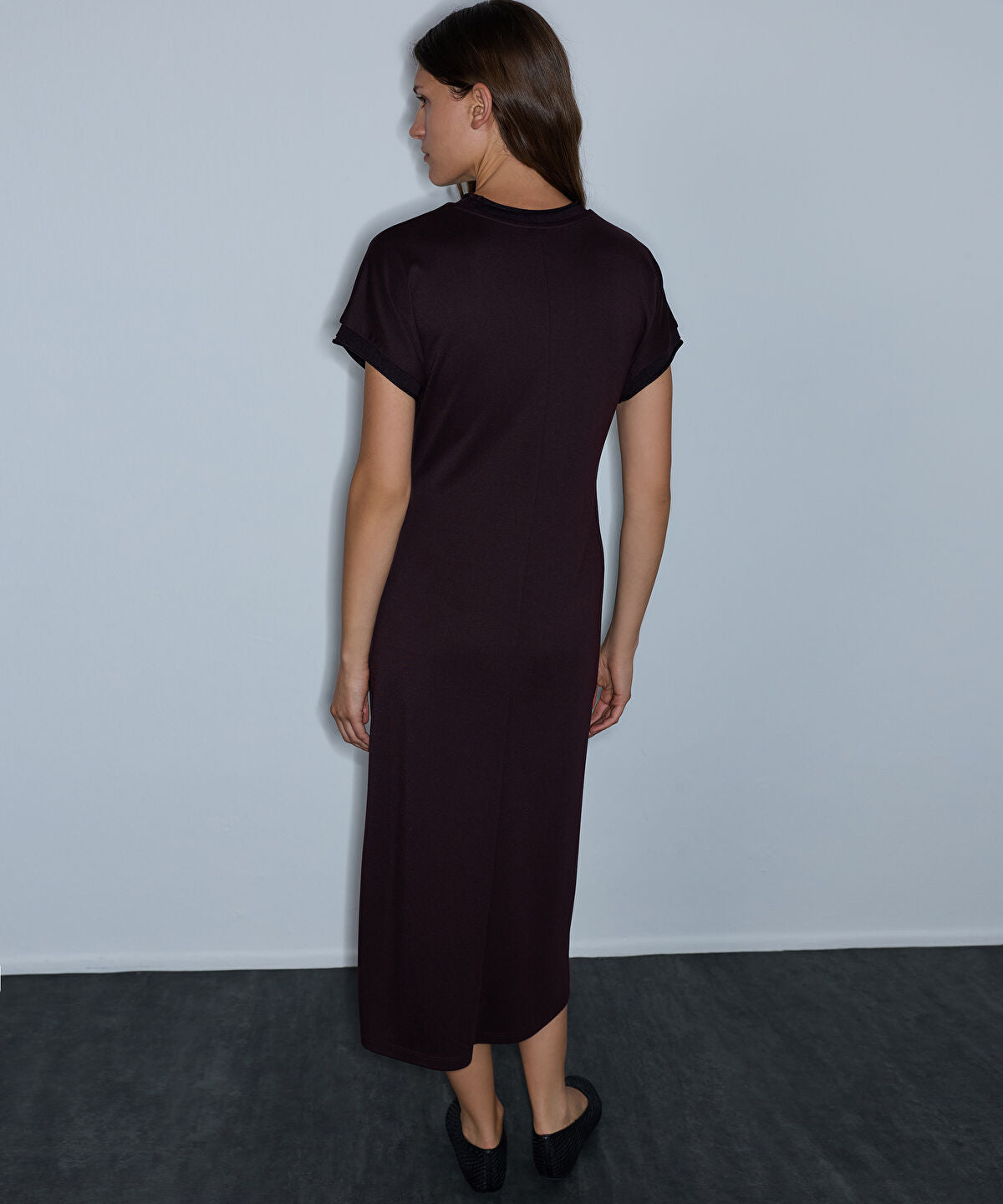 Zoomed Tie-Waist Jersey Dress