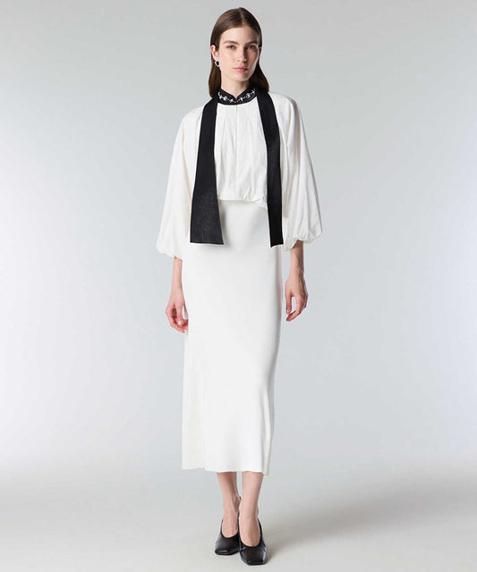 Two-Piece Effect Midi Dress