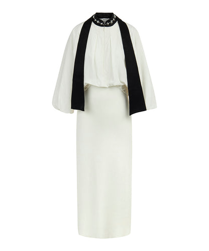 Two-Piece Effect Midi Dress