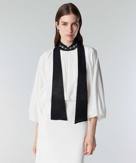Two-Piece Effect Midi Dress