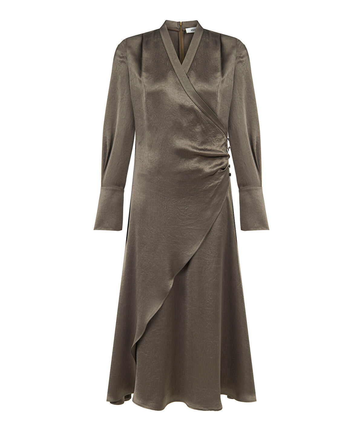 Shiny Finish Wrap Dress