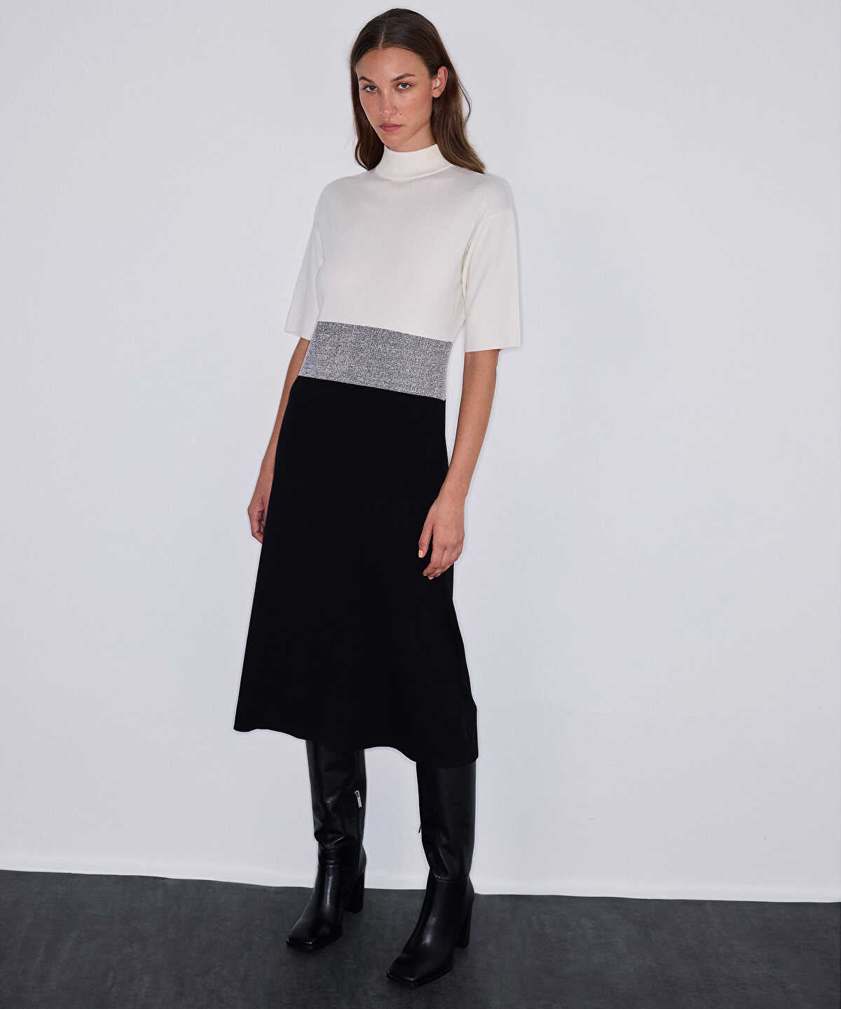 Color-Block Knit Dress