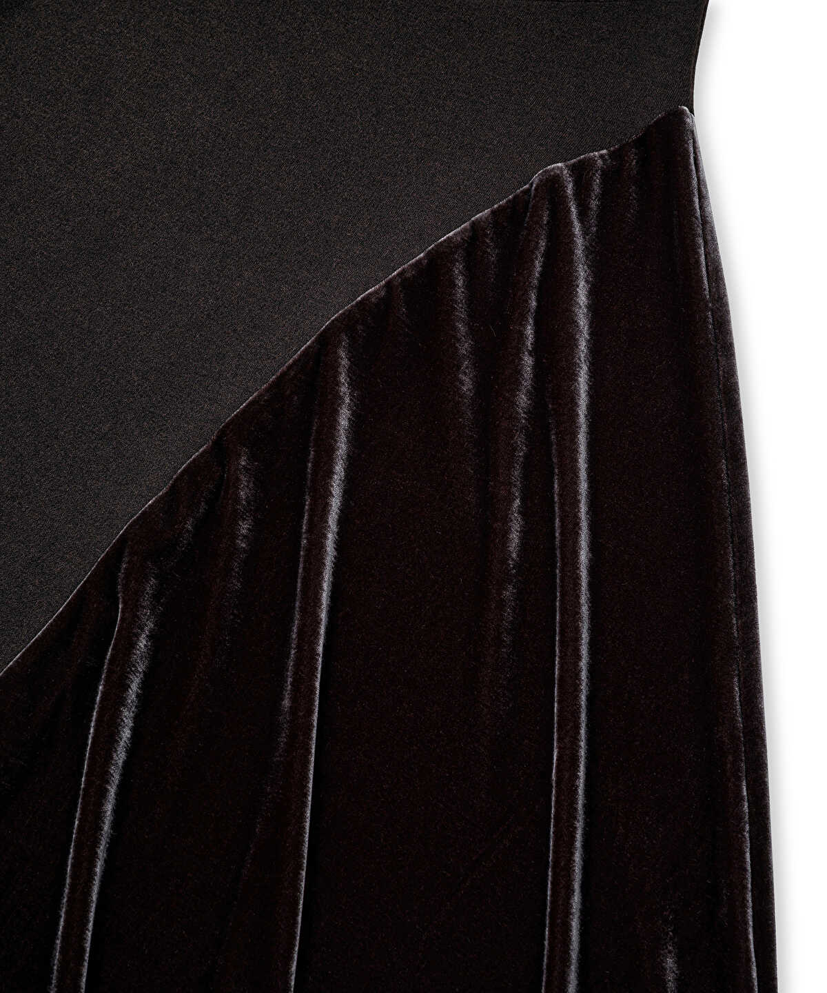 Mixed-Media Asymmetric Knit Dress