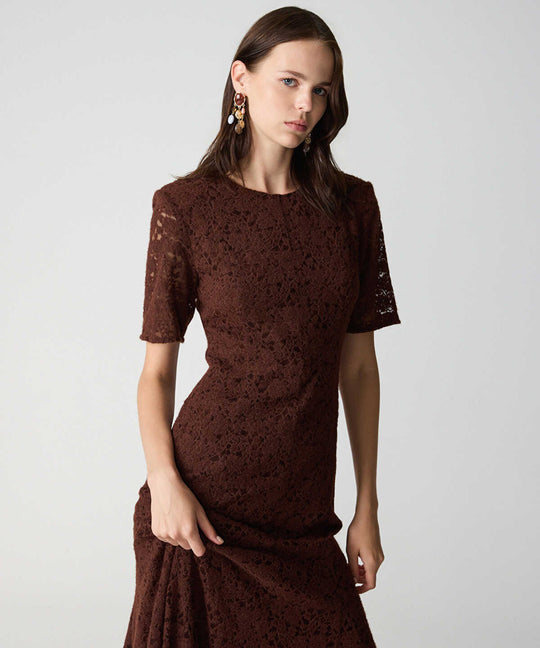 Lace Mermaid Midi Dress