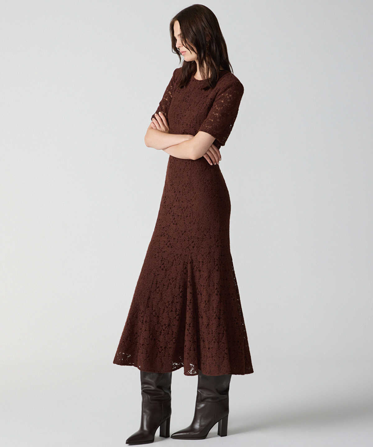 Lace Mermaid Midi Dress