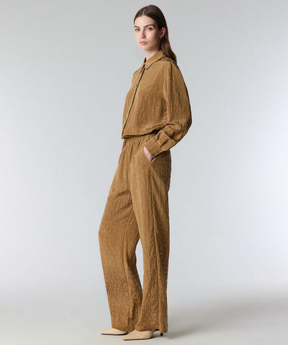 Rhinestone Embellished Trousers