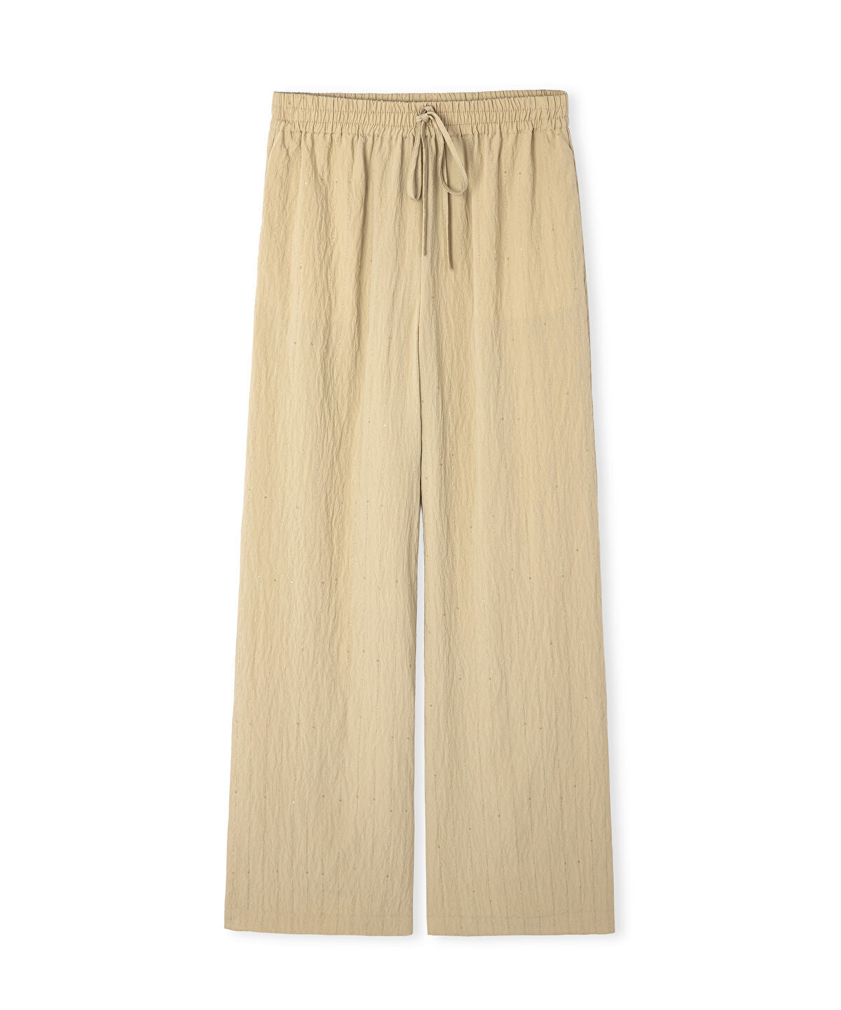 Zoomed Crinkle-Effect Sequin Trousers