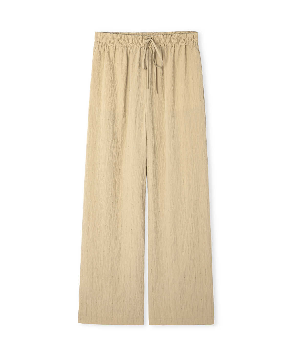 Crinkle-Effect Sequin Trousers