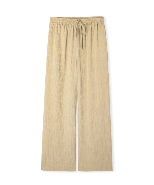 Crinkle-Effect Sequin Trousers