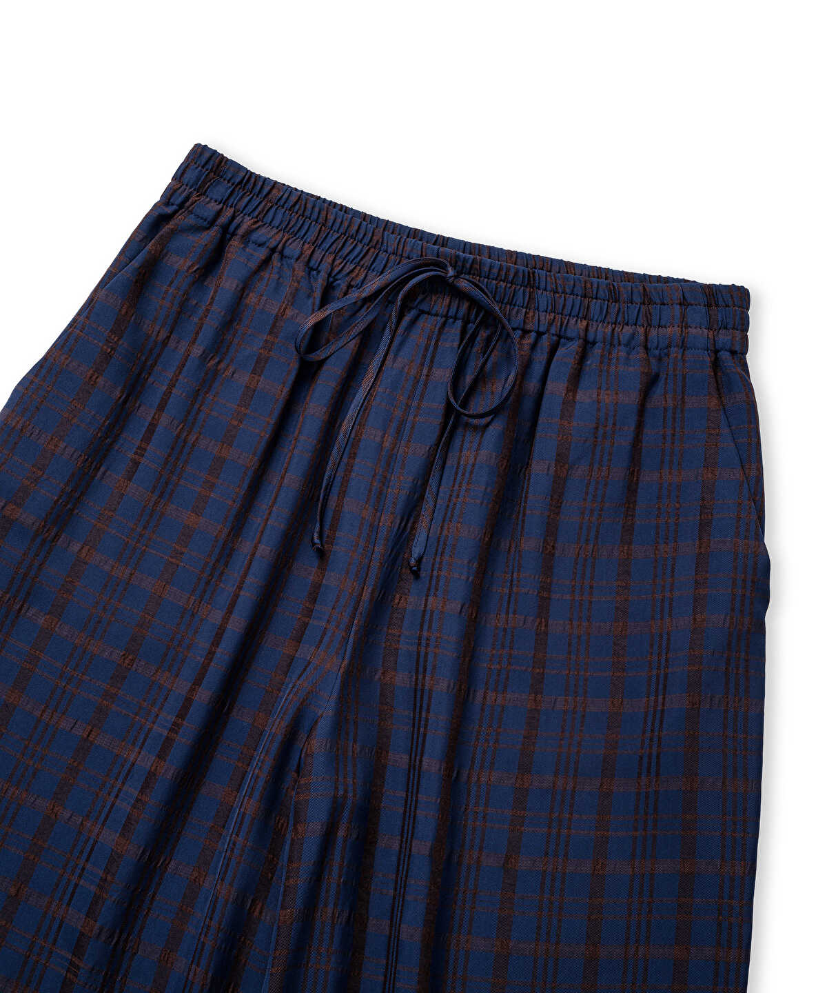 Zoomed Plaid Wide-Leg Trousers