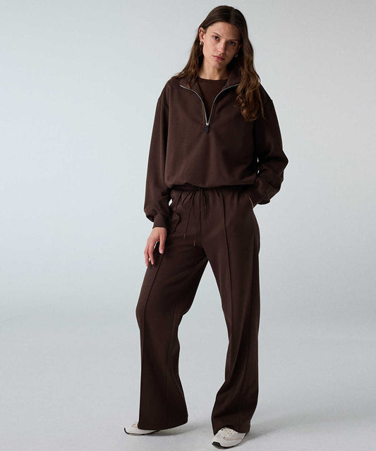 Contrast-Waist Drawstring Trousers