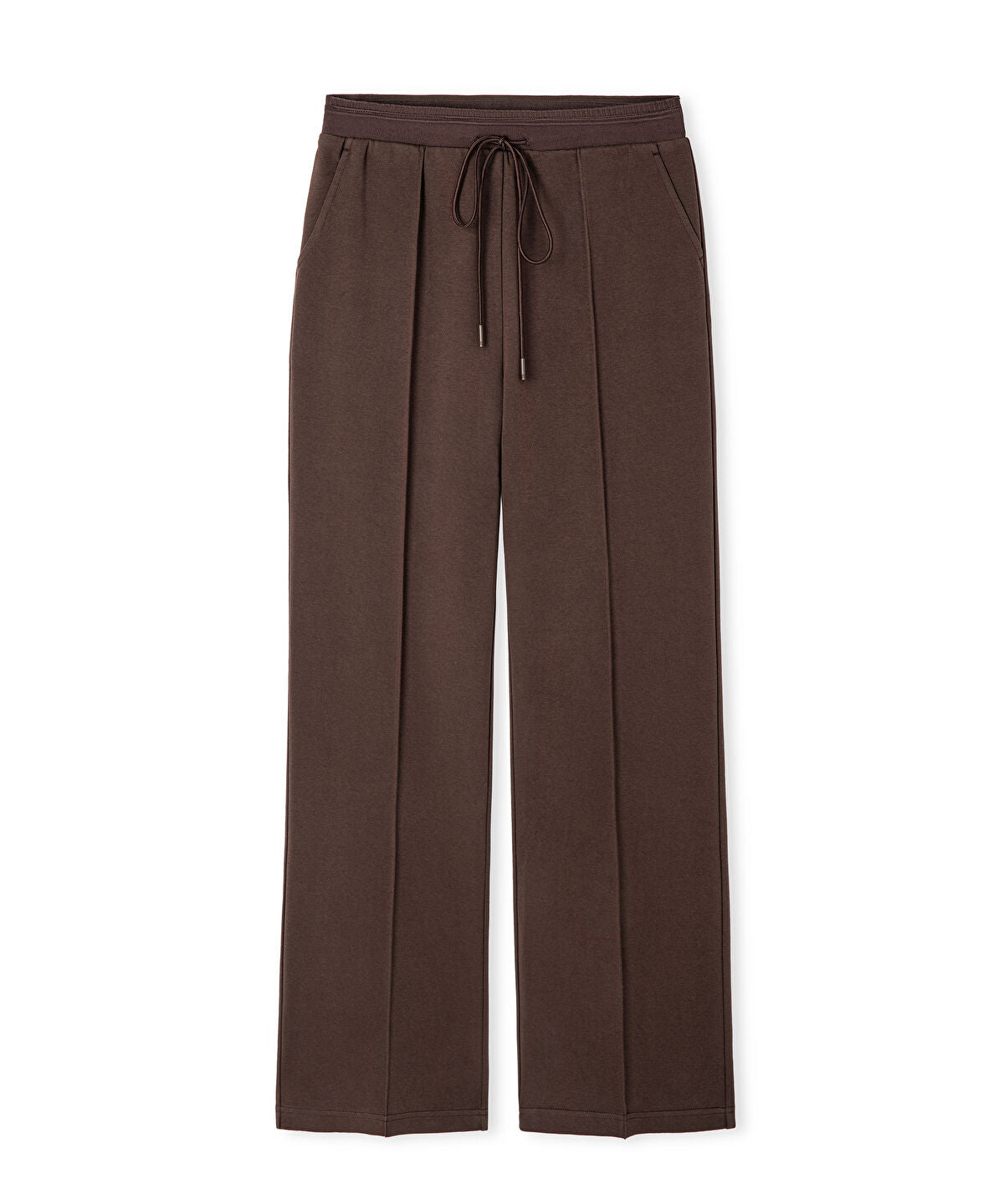 Contrast-Waist Drawstring Trousers