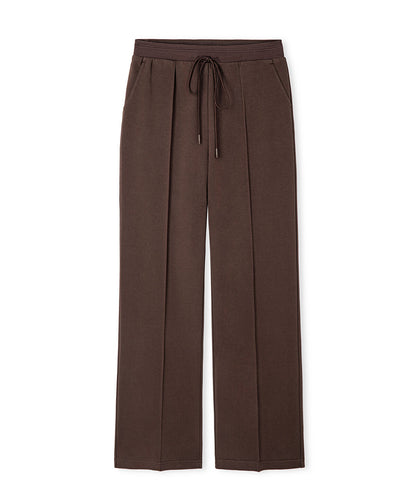 Contrast-Waist Drawstring Trousers