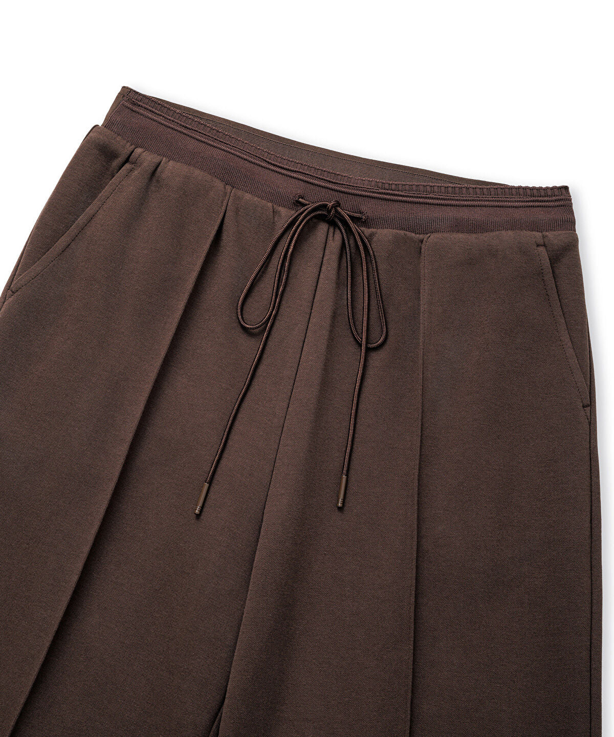 Contrast-Waist Drawstring Trousers