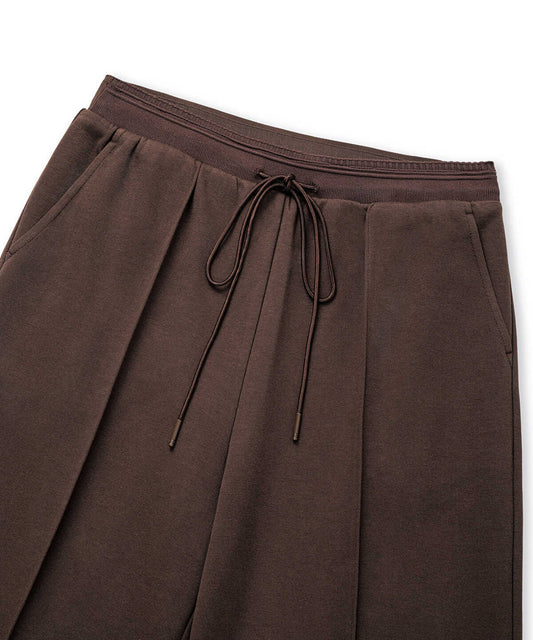 Contrast-Waist Drawstring Trousers