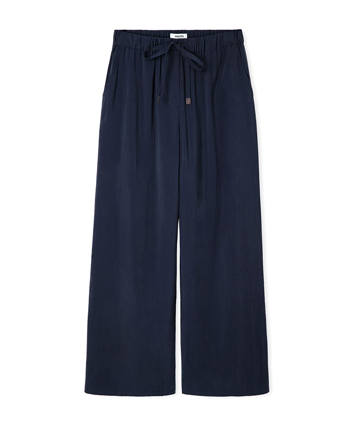 Elastic-Waist Wide-Leg Trousers