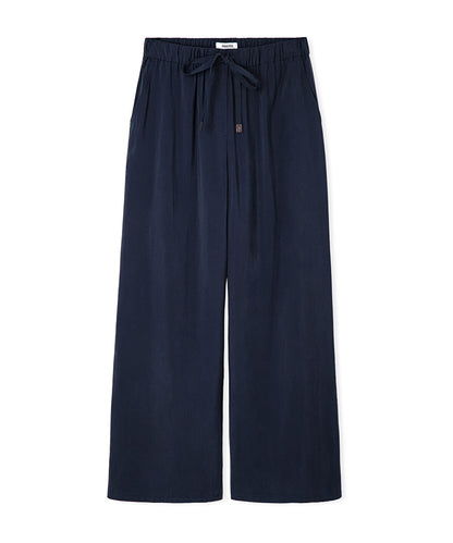 Elastic-Waist Wide-Leg Trousers