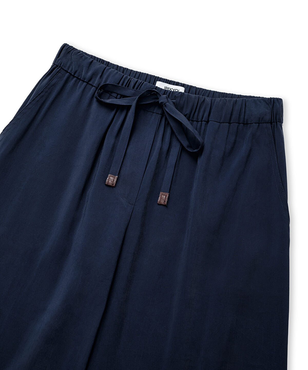 Elastic-Waist Wide-Leg Trousers
