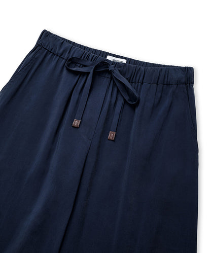 Elastic-Waist Wide-Leg Trousers