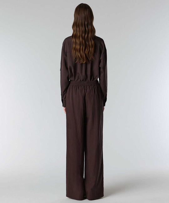 Elastic Waist Embroidered Trousers