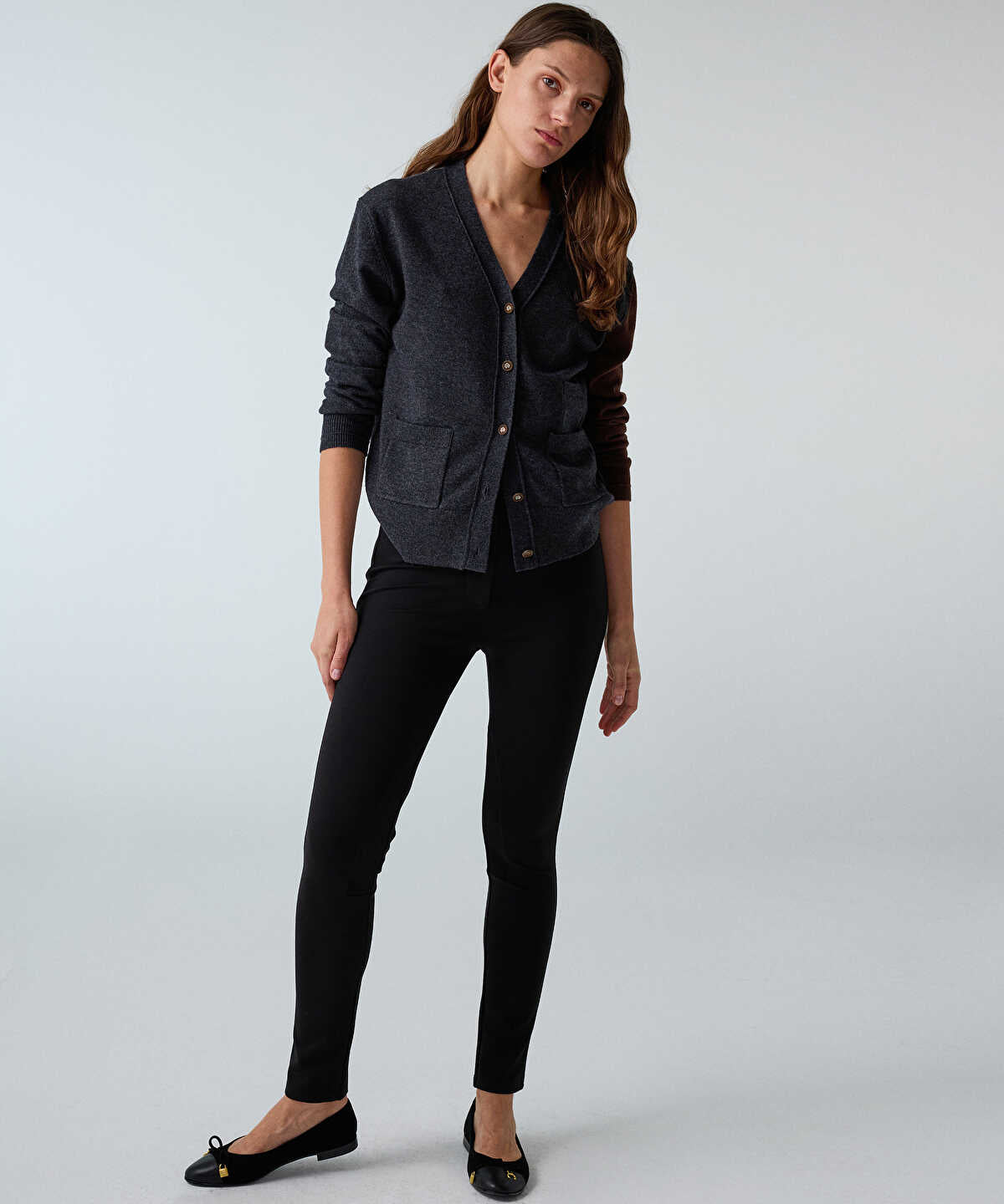 Mixed Media Skinny Trousers