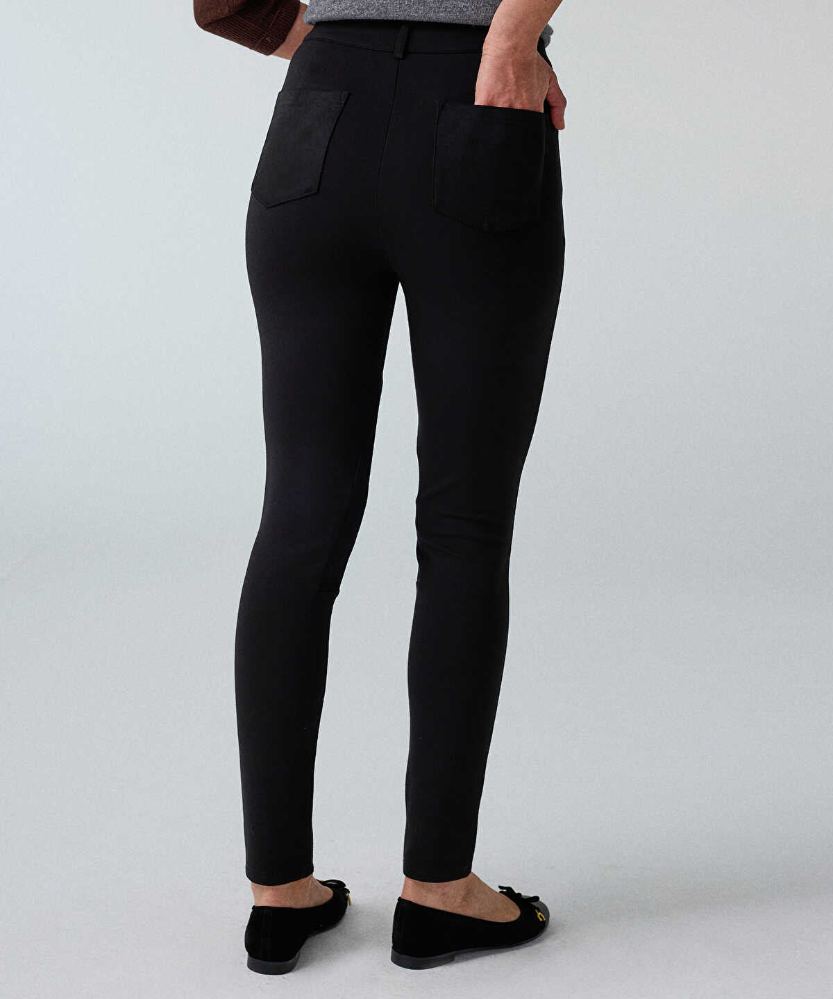 Mixed Media Skinny Trousers