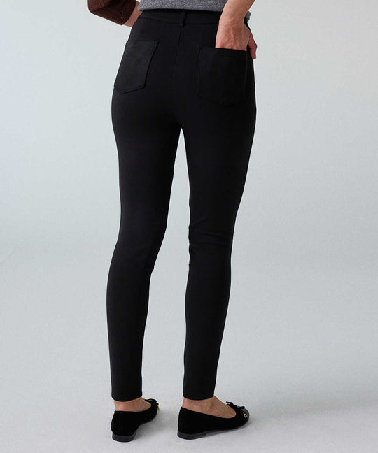 Mixed Media Skinny Trousers